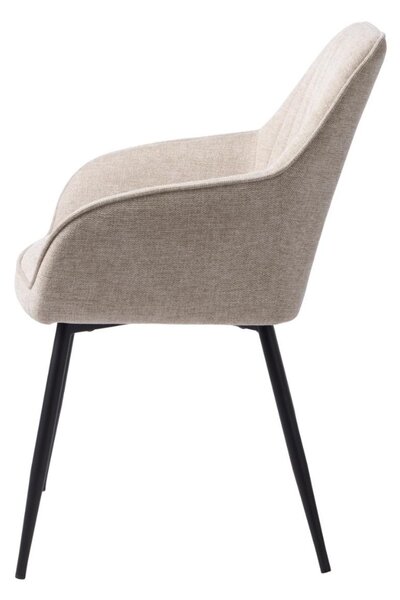 Scaun de dining Nolan bej, cusături verticale