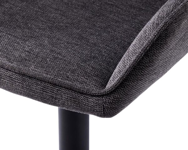 Scaun de dining Nolan gri închis, cusături verticale