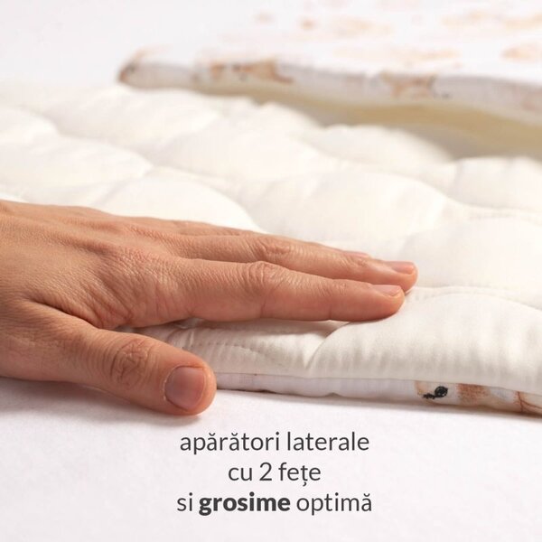 Lenjerie patut Maxi cu aparatori laterale matlasate pentru pat 120x60 cm Kidizi Just Dreaming