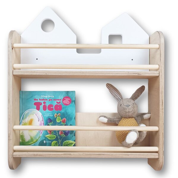 Bibliotecă perete Montessori MININEST Natur