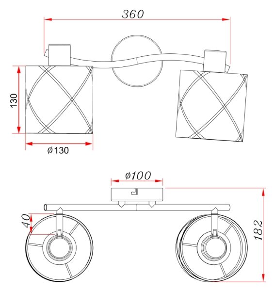 Spot BEMMO 2xE27/25W/230V Globo 15431-2