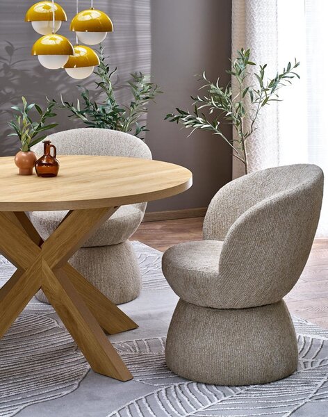 Scaun de dining pivotant K581 bej