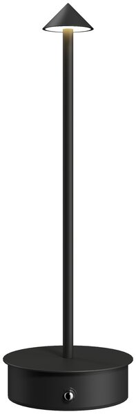 HOMCOM Lampă de Masă Reîncărcabilă cu USB, Lampă Fără Fir cu Temperatura Culorii Reglabilă 3000K/4500K/6500K, Control Tactil, Autonomie 4-8 Ore, Negru | Aosom Romania