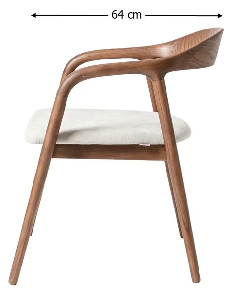 Scaun Living KJC6257 Lemn Bej