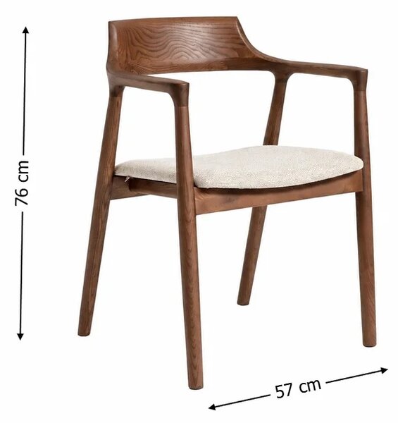 Scaun Living KJC6255 Lemn Bej
