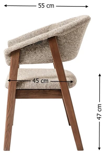 Scaun Living KJC6274 Lemn Bej