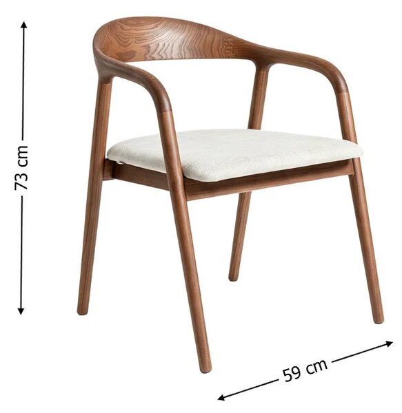 Scaun Living KJC6257 Lemn Bej