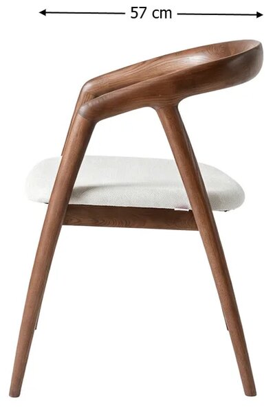 Scaun Living KJC6256 Lemn Bej