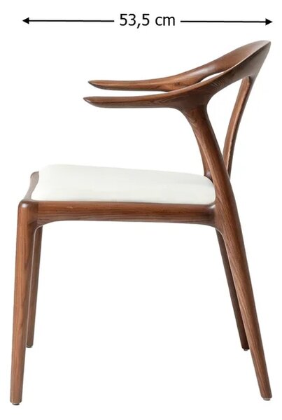 Scaun Living KJC7405 Lemn Alb