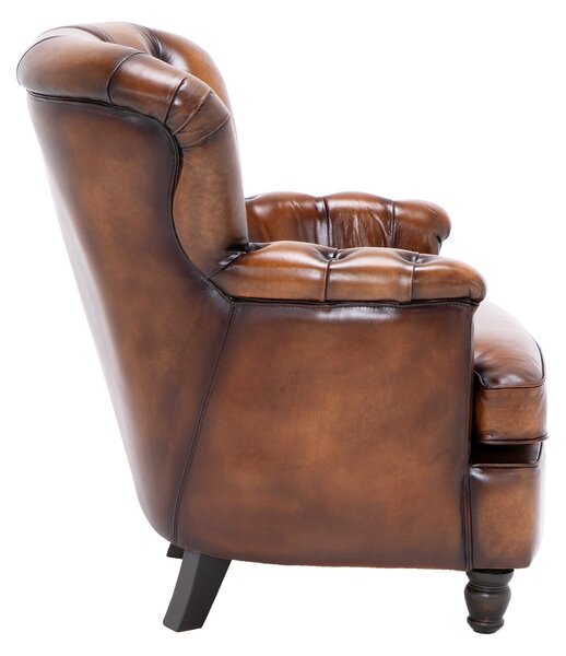 Fotoliu din piele Chesterfield Monark Light Vintage LightBrown