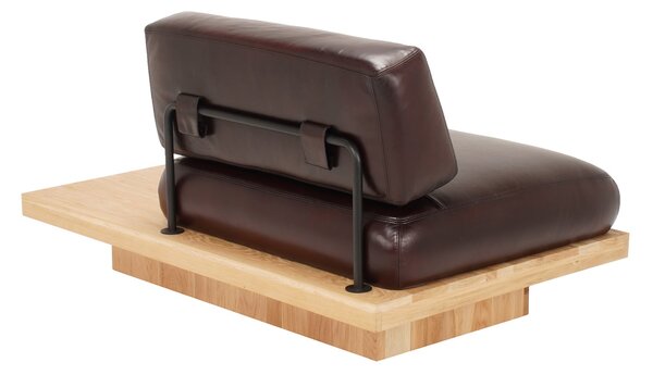 Fotoliu din piele Mokuno L lounge DarkBrown