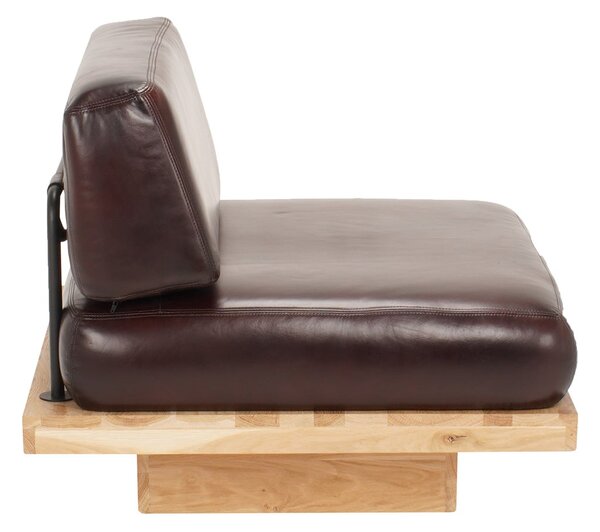 Fotoliu din piele Mokuno S lounge DarkBrown