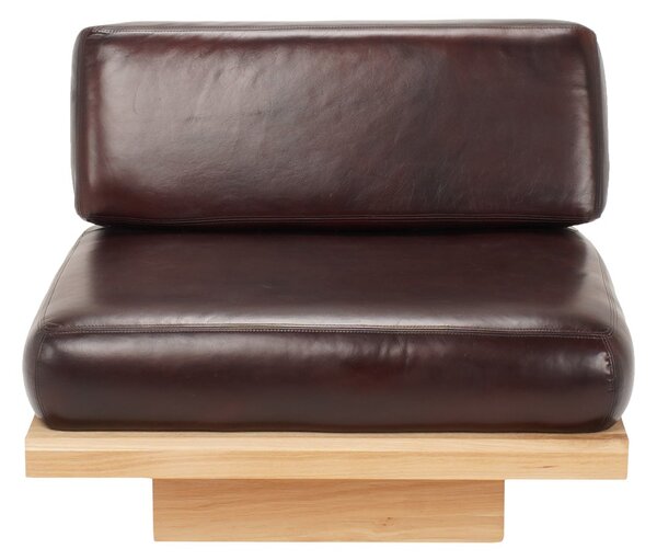 Fotoliu din piele Mokuno S lounge DarkBrown