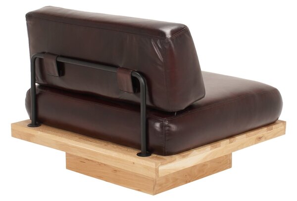 Fotoliu din piele Mokuno S lounge DarkBrown