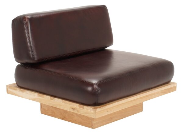 Fotoliu din piele Mokuno S lounge DarkBrown