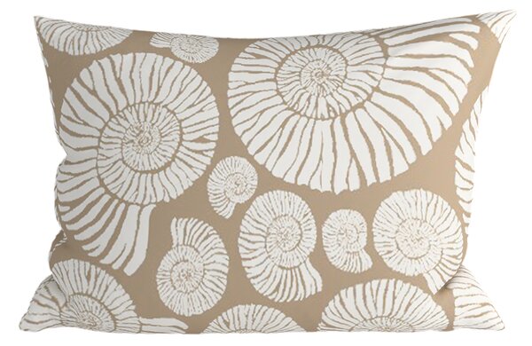 Set 2 bucati huse decorative pentru perna din microfibra SNAIL SHELL 50x70 cm, maro