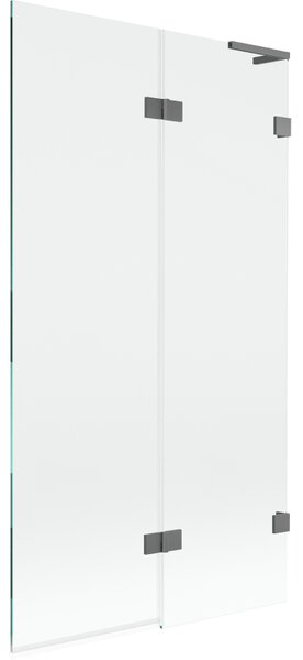 Mexen Lunar L, paravan de cadă cu 2 aripi, dreapta, 100 x 150 cm, sticlă transparentă, grafit, 897L-100-100-95-00-P