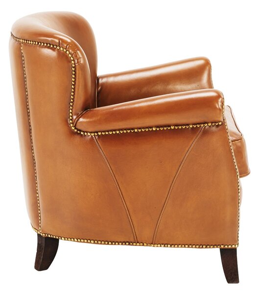 Fotoliu din piele Sinonym DarkBrown