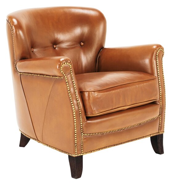 Fotoliu din piele Sinonym DarkBrown