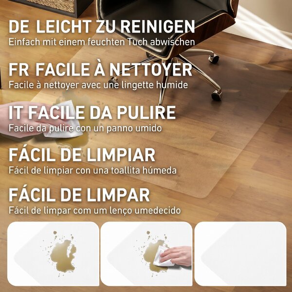 HOMCOM Covoraș Transparent din Plastic pentru Scaun de Birou, 120x120 cm | Aosom Romania