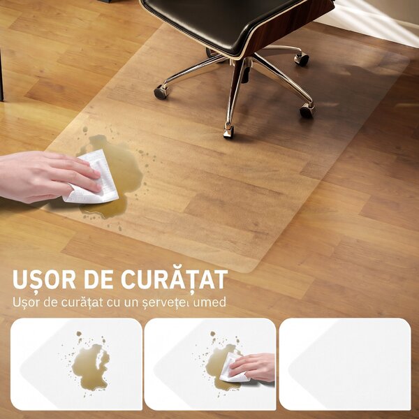 HOMCOM Covoraș Transparent din Plastic pentru Scaun de Birou, 100x150 cm | Aosom Romania