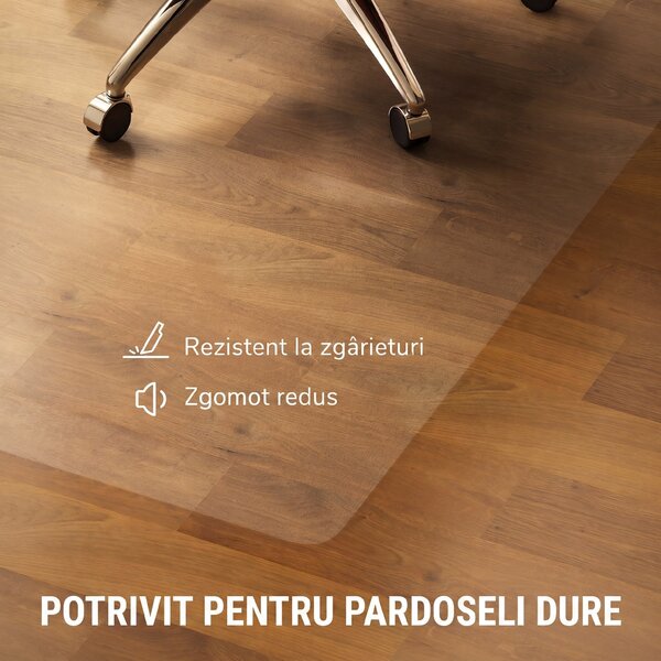 HOMCOM Covoraș Transparent din Plastic pentru Scaun de Birou, 100x150 cm | Aosom Romania