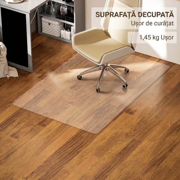 HOMCOM Covoraș Transparent din Plastic pentru Scaun de Birou, 100x150 cm | Aosom Romania