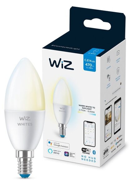 Bec LED dimabil C37 E14/4,9W/230V 2700-6500K CRI 90 Wi-Fi WiZ