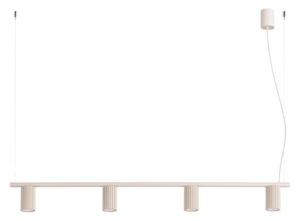 Sollux SL.2713 - Suspensie pe cablu KARBON 4xGU10/10W/230V crem