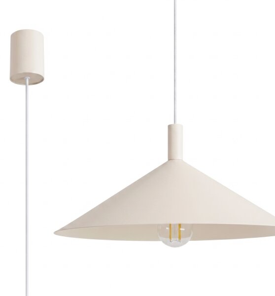 Sollux SL.2539 - Lustru suspendat pe cablu NOX 1xE27/15W/230V crem