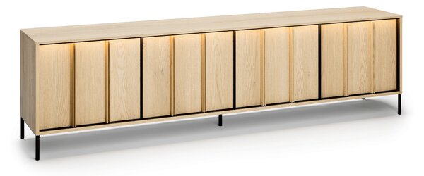 Comodă TV Morelbo 105Stejar Cremona, Negru, 21x6x4cm