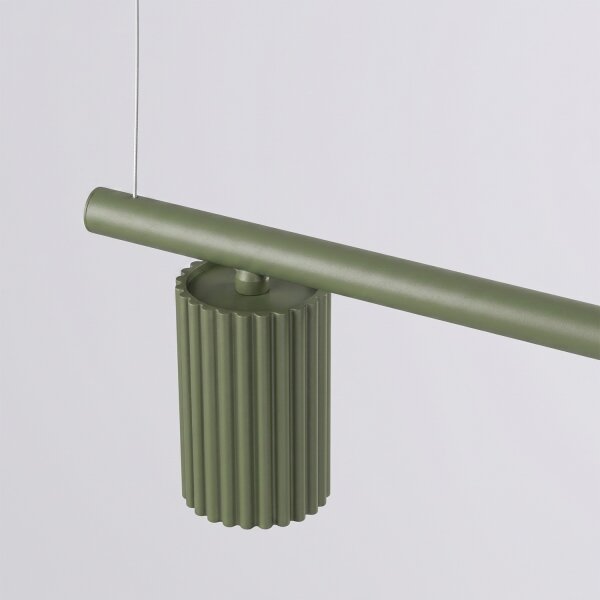 Sollux SL.2714 - Lustră suspendată pe cablu KARBON 4xGU10/10W/230V verde