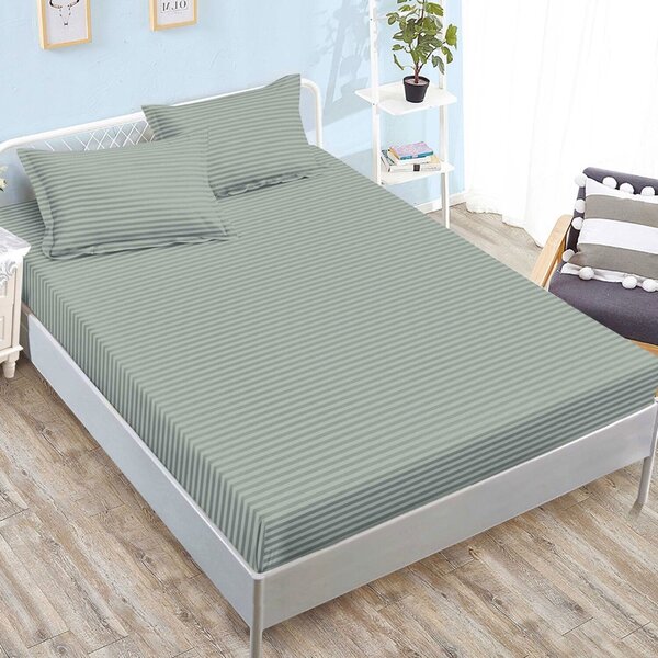 Husă damasc policoton universală, pentru saltea de 160x200cm / 180x200cm, cu două fețe de pernă