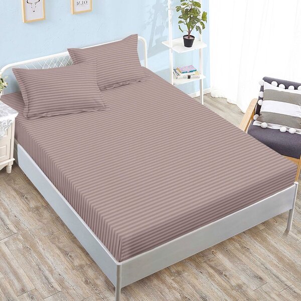 Husă damasc policoton universală, pentru saltea de 160x200cm / 180x200cm, cu două fețe de pernă