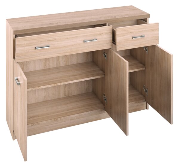 KONDELA Comodă 3D2S, stejar Sonoma, TOPTY TIP 23