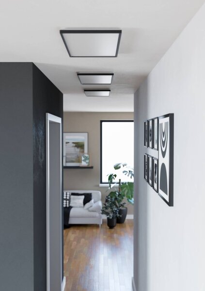 Plafonieră LED de exterior Eglo 901445 ROVITO 17,2W/230V 30x57 cm IP44 negru