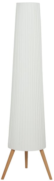 Lampă de podea HOMCOM cu trepied, întrerupător de picior și luminozitate reglabilă, 46x46x153 cm, albă | Aosom Romania