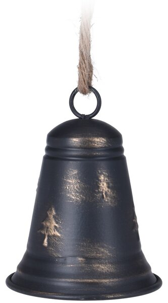 Clopoțel de Crăciun Nabo negru, 9,8 x 13 cm