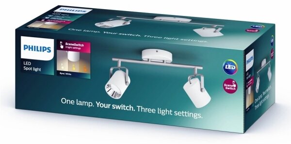 Philips 50662/31/P0 - Spot LED BYRE 2x4,3W 230V 2200/2500/2700K