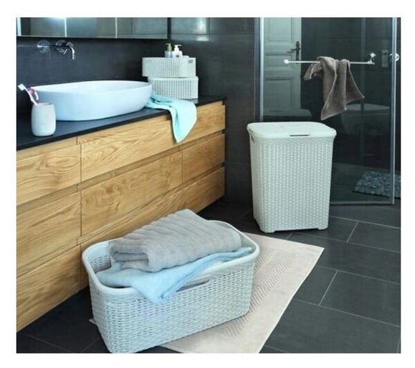 Coș de rufe Curver Hamper, 60 l, crem