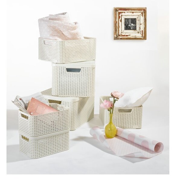 Cutie de depozitare crem din plastic 33x44x23 cm Style – Curver