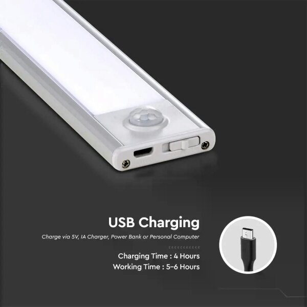 LED lampă subliniară cu senzor LED/1,5W/5V 1500 mAh 4000K