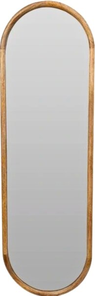 Oglindă de perete, ovală, ramă din lemn, 115x36 cm