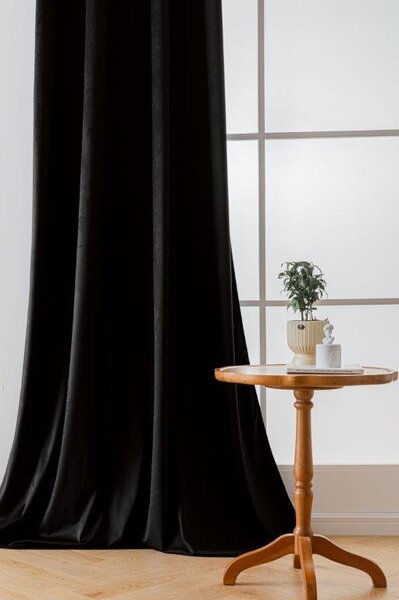 Draperie opaca neagra VELVET 140x270 cm Agatat: Rejansa