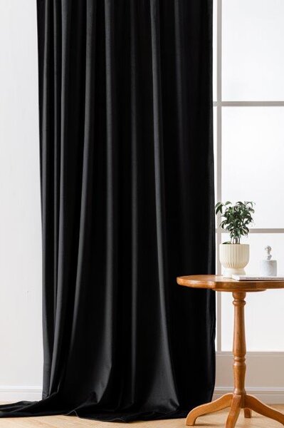 Draperie opaca neagra VELVET 140x270 cm Agatat: Rejansa