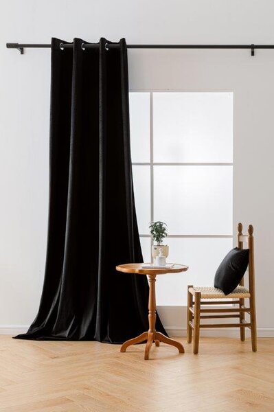 Draperie opaca neagra VELVET 140x270 cm Agatat: Rejansa