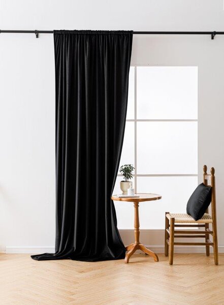 Draperie opaca neagra VELVET 140x270 cm Agatat: Rejansa