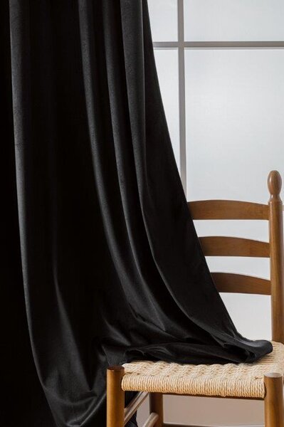 Draperie opaca neagra VELVET 140x270 cm Agatat: Rejansa