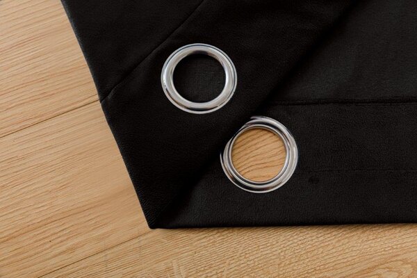 Draperie opaca neagra VELVET 140x270 cm Agatat: Rejansa