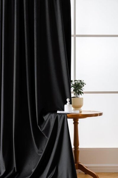Draperie opaca neagra VELVET 140x270 cm Agatat: Rejansa